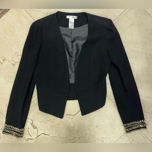 AGACI Black Chain-Trim Women's Jacket